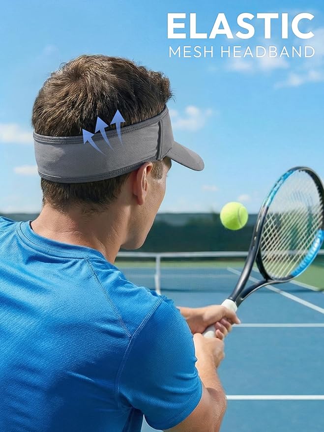 Sun Visor Hat for Women & Men UV Protection Lightweight Foldable Summer Sports for Running Tennis Golf Pickleball
