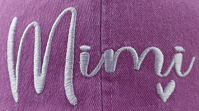 Gigi Mimi Hats for Women, Adjustable Cotton Embroidered Grandma Baseball Cap