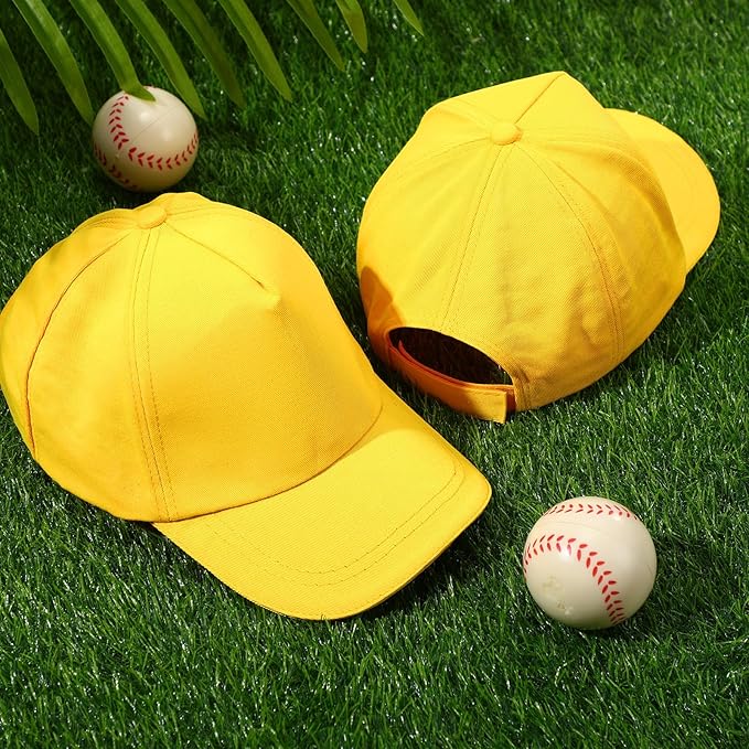 Shyyween Kids Baseball Caps Youth Adjustable Plain Baseball Hats Cotton Blank Hats Bulk for Girls Boys Sport Team