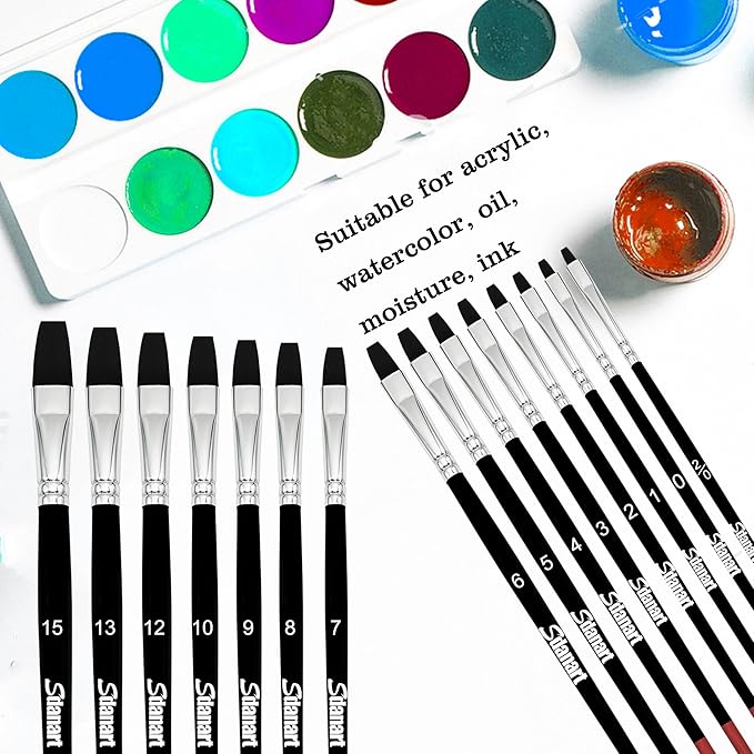 Flat Paint Brushes, Professional Art Paintbrush - Image 5