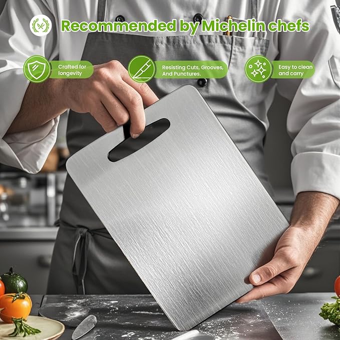 Titanium Cutting Board, 2025 New Upgrade 100% Pure Titanium Cutting Boards - Image 7