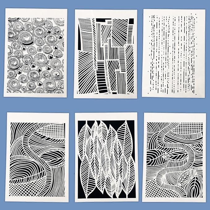 TIAMECH 6 Pcs A4 Reusable Geometric Stencils - Image 7