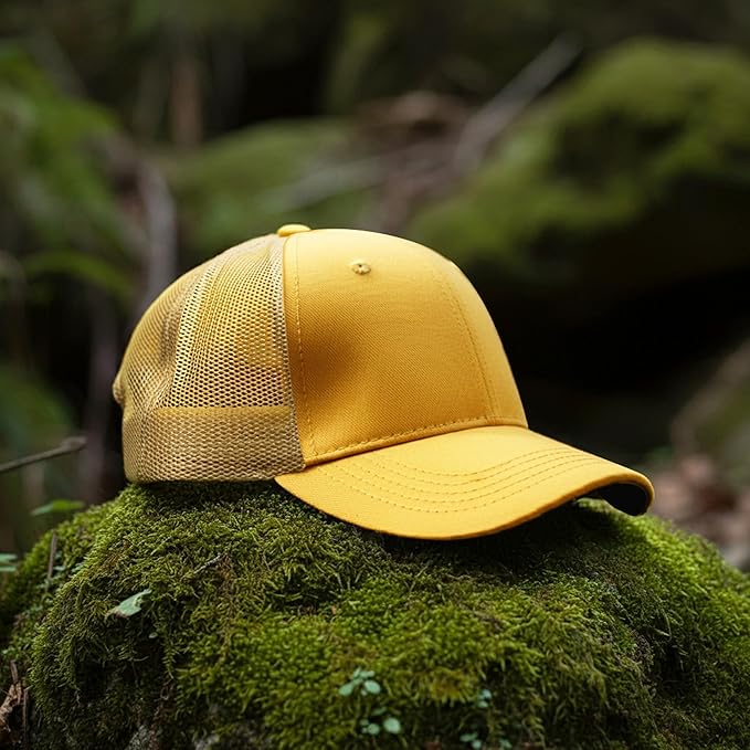 Falari Trucker Hat Baseball Cap Structured Plain Design 6 Panel, Adjustable Size