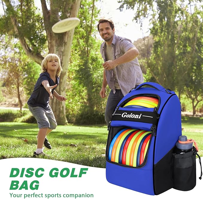 Disc Golf Bag Holds 23+ Discs,Durable Disc Golf Backpack with cooler compartment,Large Capacity Frisbee Bags