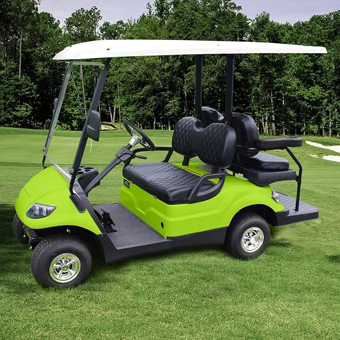 NOKINS Golf Cart Diamond Front Seat Cover,Compatible with Golf Cart i40 i40L Model and Advanced EV, EV1 4, EV1 4L Model Seat Kit, No Staples Required, Vinyl Replace Onward Seat Cover