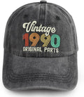 90th 80th 70th 60th 50th 40th 30th Birthday Gifts for Women Men, Vintage 1936 1946 1956 1966 1976 1986 1996 Hat