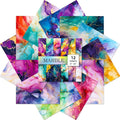 Marbled Scrapbook Paper Pad Color Marbled Patterned Paper 6×6, 24 Sheets by iKammo