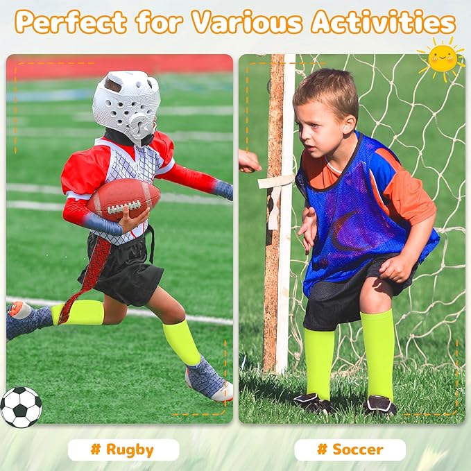 Olreco Toddler Soccer Socks Kids Baseball Socks Youth Softball Sock for Girls Boys Football Sock Boys Athletic Accessories