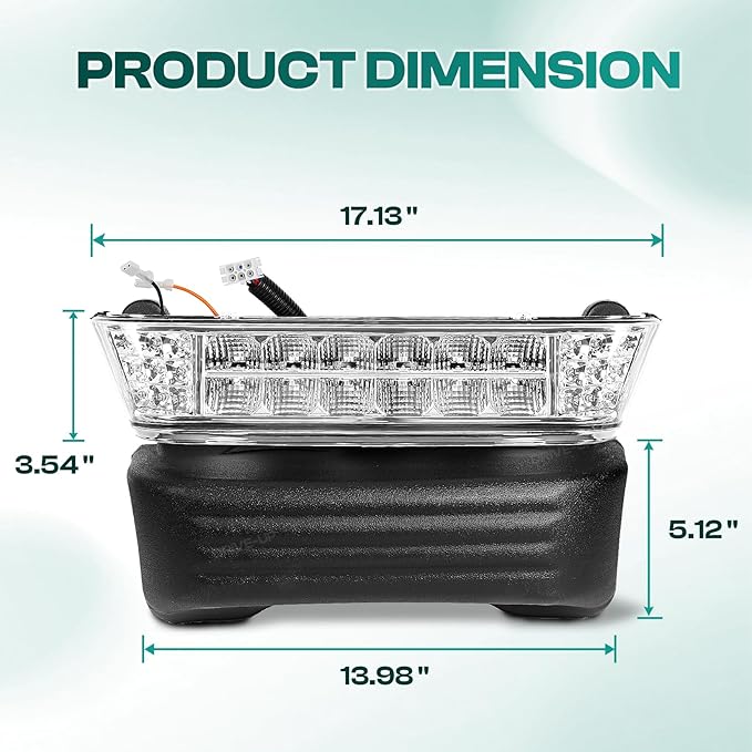 DRIVE UP Club Car Precedent Led Head Light with Bumper Replacement for 2004-UP Electric Golf Carts