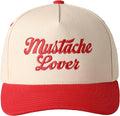 MIRMARU Two-Tone Vintage Canvas Trucker Hats for Men & Women, Adjustable Size Baseball Caps with Trendy Embroidered Design