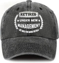 Retirement Gifts for Men Women Funny Retired Adjustable Baseball Cap Embroidered Retirement Hats for Men