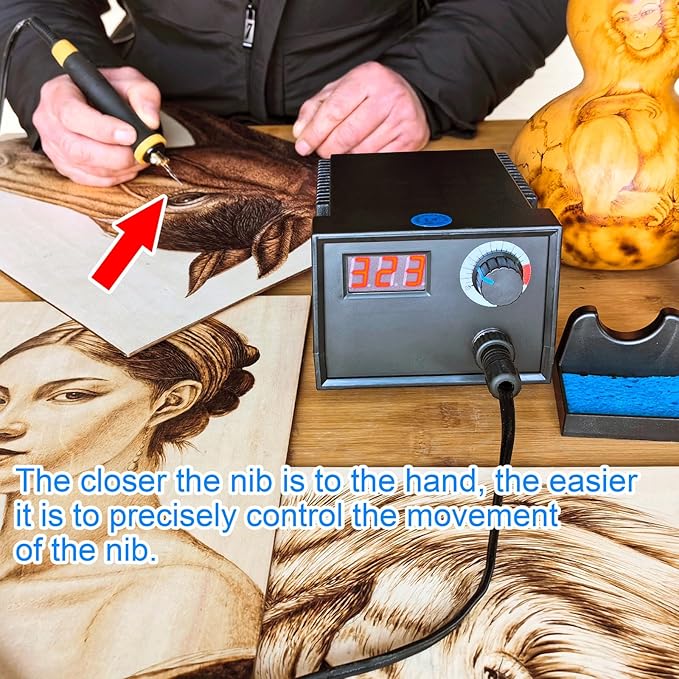 FIRElood Wood Burning Tool, Wood Burning kit Pen 25~750℃, Professional Wood - Image 3