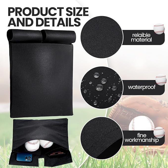 6 Pcs Baseball/Softball Umpire Accessories Set Including Umpire Shirt Hat Indicator Brush Ball Bag for Men Referee