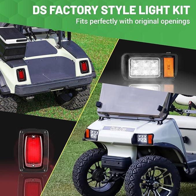 DRIVE UP Club Car DS Led Light Kit, Golf Cart Led Lights for Club Car DS 1993-Up Gas and Electric Golf Carts, Factory Style Headlight and Tail Light Assembly OEM 101988002 101988001