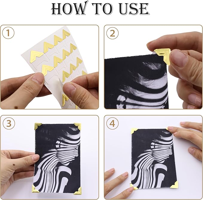 240 Pieces Photo Corners Self Adhesive Photo Corner Stickers, Picture Mounting - Image 3