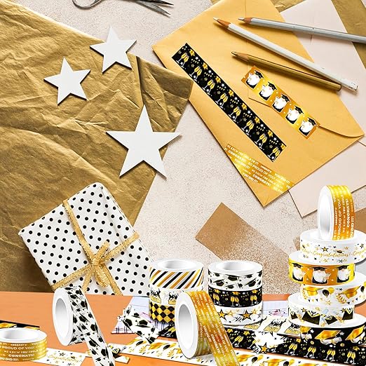 12 Rolls Graduation Washi Tape Set - Image 4