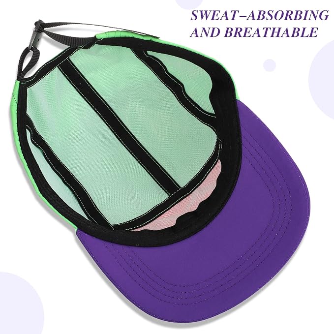 Cindeer 80s 90s Neon Hat Nylon Cap Retro Adjustable Cap for Women Men 80s Costumes Accessories 90s Theme Party