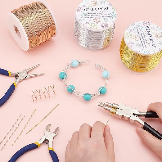 BENECREAT 18 Gauge Jewelry Craft Aluminum Wire 492 Feet Bendable Metal - Image 5
