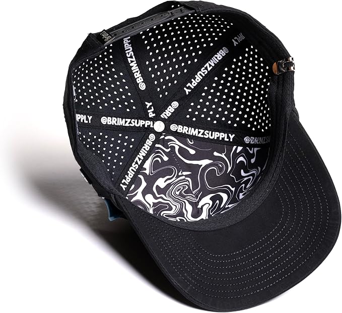 BRIMZ Golf Performance Hat - Tee Holder & Magnetic Ball Marker - Breathable, Sweat & Water Resistant Golfing Snapback Hat