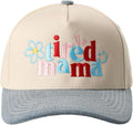 MIRMARU Two-Tone Vintage Canvas Trucker Hats for Men & Women, Adjustable Size Baseball Caps with Trendy Embroidered Design