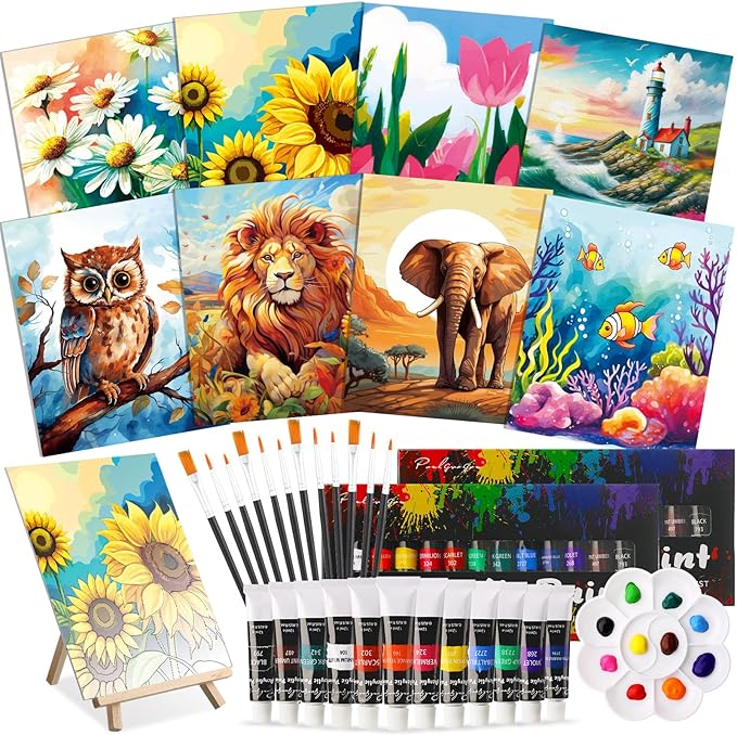 Cholemy 36 Pcs Paint and Sip Kit by Cholemy