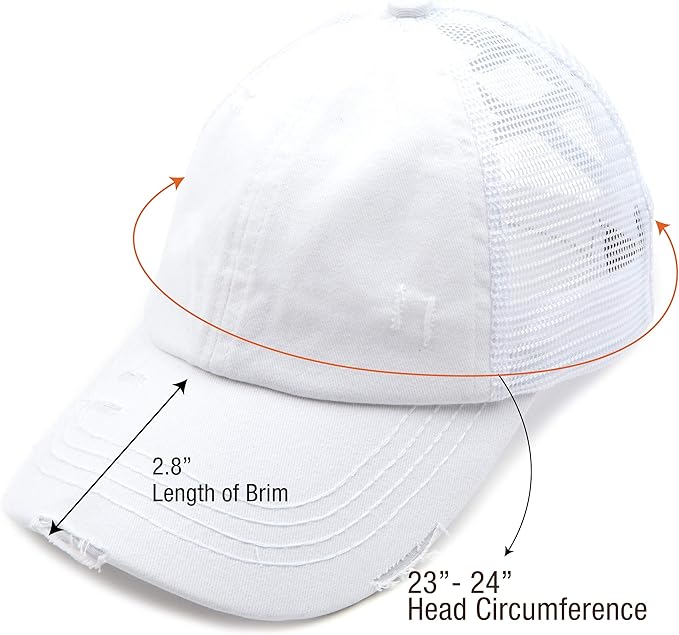 C.C Ponycap Messy High Bun Ponytail Adjustable Glitter Mesh Trucker Baseball Cap