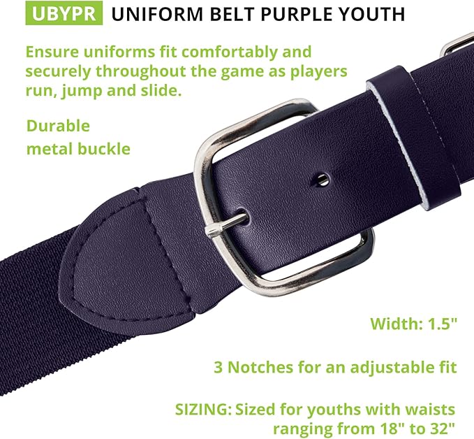 Champion Sports Baseball & Softball Belt – Stretch Fit Uniform Belt for Youth & Adult Players, Multiple Colors