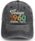 90th 80th 70th 60th 50th 40th 30th Birthday Gifts for Women Men, Vintage 1936 1946 1956 1966 1976 1986 1996 Hat