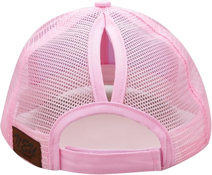 Criss Cross Hat Washed Distressed Baseball Cap Ponytail Hat High Messy Bun Ponycap for Women
