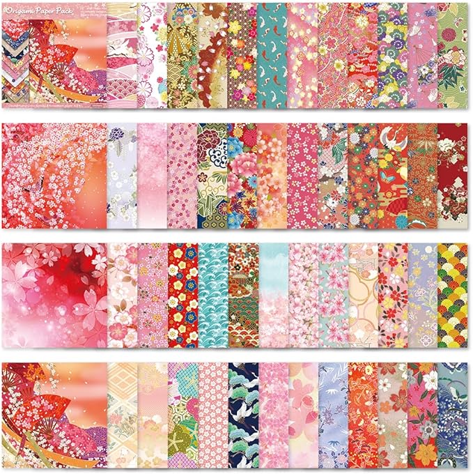 Square Origami Paper 6x6 Double Sided 50 Sheets 50 Colors 70GSM Origami Kit - Image 6
