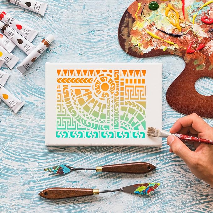 Stencils for Crafts Reusable Texture Stencils Geometric Stencil for Painting on - Image 7