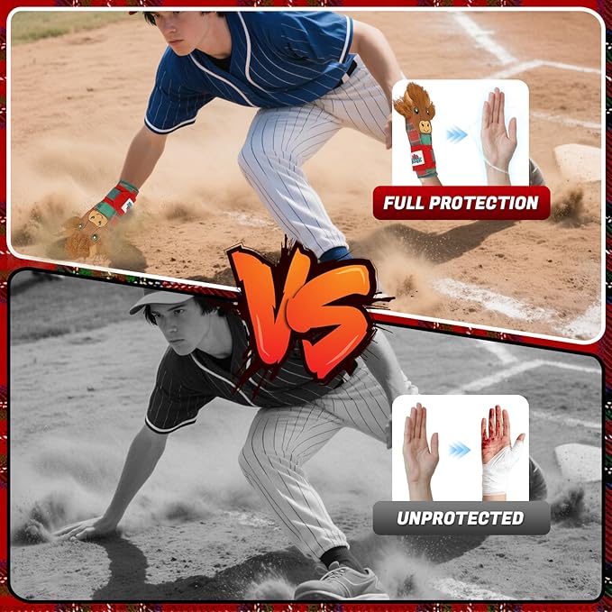 Big Crazy Baseball Sliding Mitt Youth and Adult, Drippy Drip Accessory, Flexible Breathable Durable, Funny Design Beer Bear Ice Cream Cow