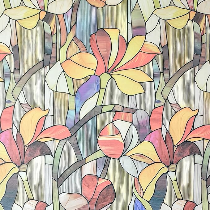 Window Privacy Film, Frosted Glass Decorative Static Cling, Removable Sun - Image 2