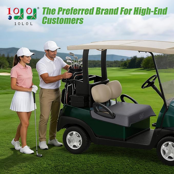 10L0L Universal Golf Cart Seat Covers/Seat Blanket for EZGO TXT/RXV & Club Car DS/Precedent, Breathable Seat Towel/Seat Cushions with Non-Slip Backing, All-Season Comfort (Not for Yamaha)