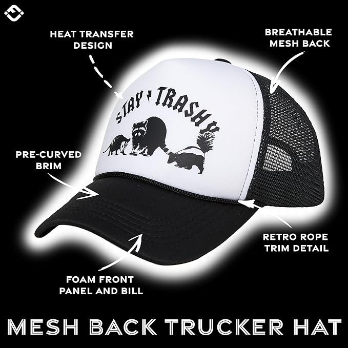 Funky Junque Premium Mesh Snapback Trucker Hat - Stylish Comfort for All - Patriotic, Humor & More