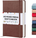 Beechmore Books A5 Sketch Book – 5.8"x8.3" Premium Vegan Leather Hardcover by BeechmoreBooks