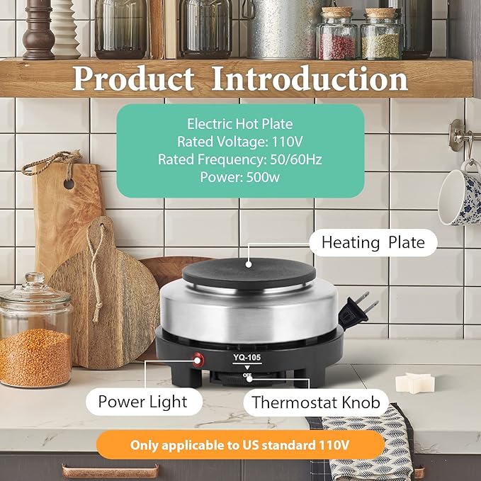 SAEUYVB Candle Making kit with Hot Plate, Candle Making Supplies, Candle Making - Image 5