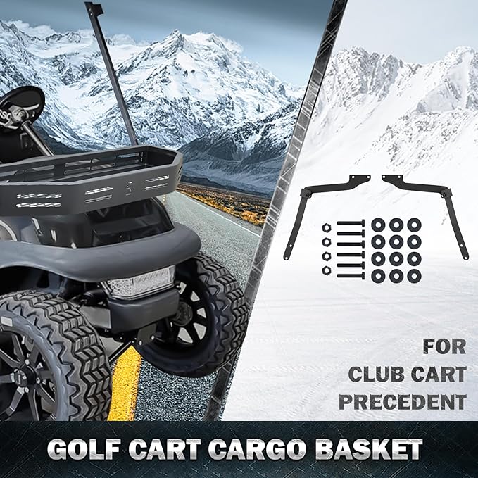 Golf Cart Accessories Golf Cart Front Clay/Utility/Cargo Basket for Club Car Precedent 2004+ Gas Electric Golf Cart W/Brackets