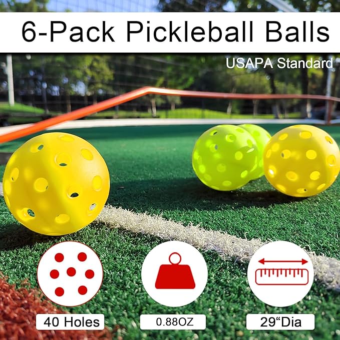 Zdgao Pickleball Set with Net for Driveway, 22 FT Regulation Size Pickle Ball - Image 5