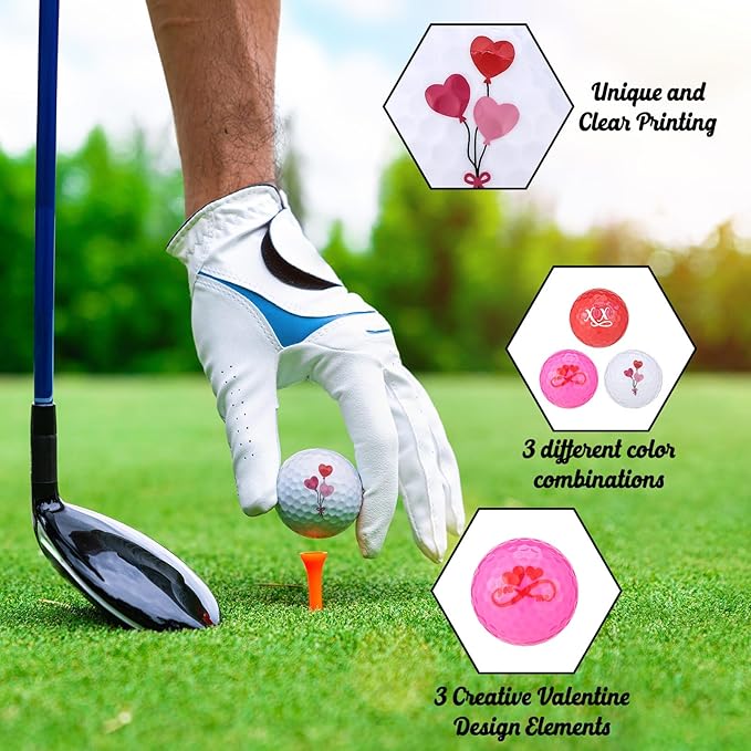 Jenaai 12 Pack Funny Golf Balls Easter Bunny Egg Colored Golf Balls Gifts, Novelty Coquette Weeding Sport Golfing Accessories for Men Women, Best Man, Bridesmaid