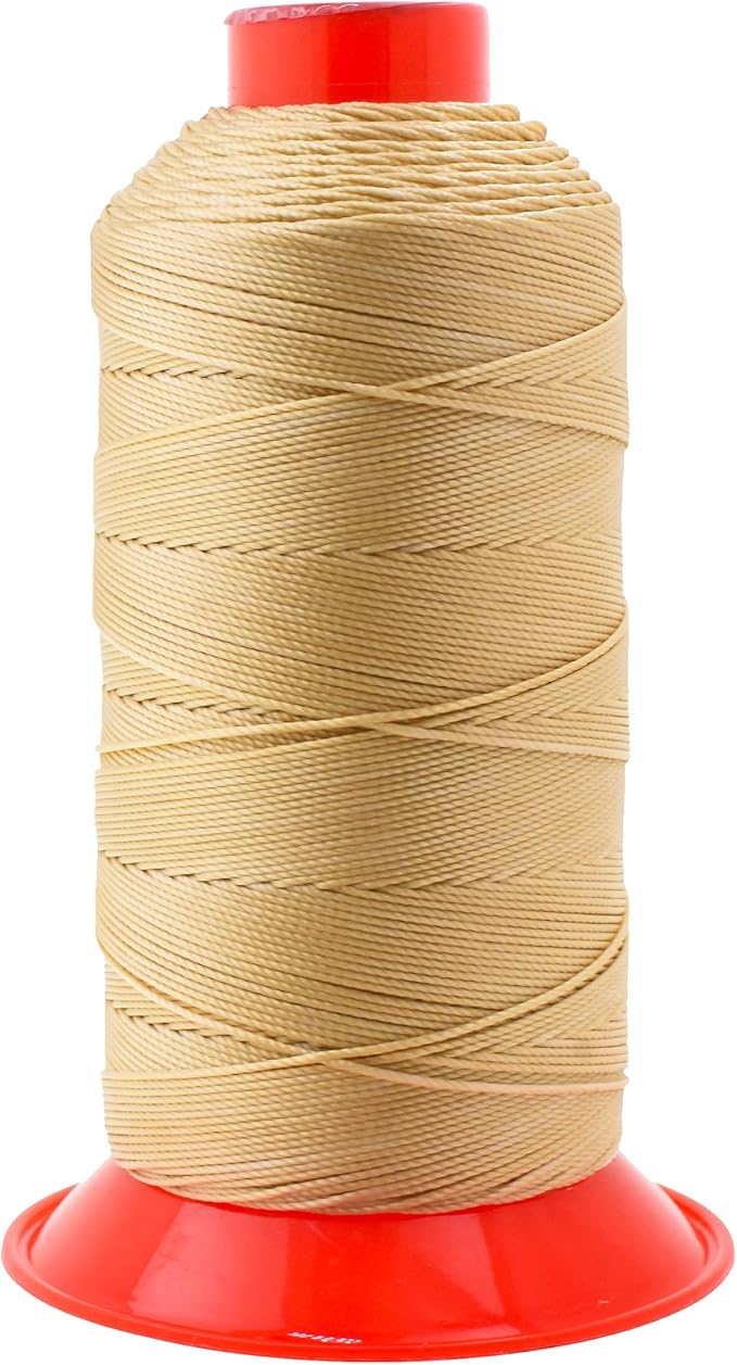 Mandala Crafts Bonded Nylon Thread Tan Heavy Duty Sewing Threads by MandalaCrafts