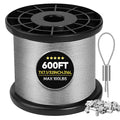 316 Stainless Steel Cable, 600FT 1/32IN Wire Rope 7 * 7 Strand by Unknown