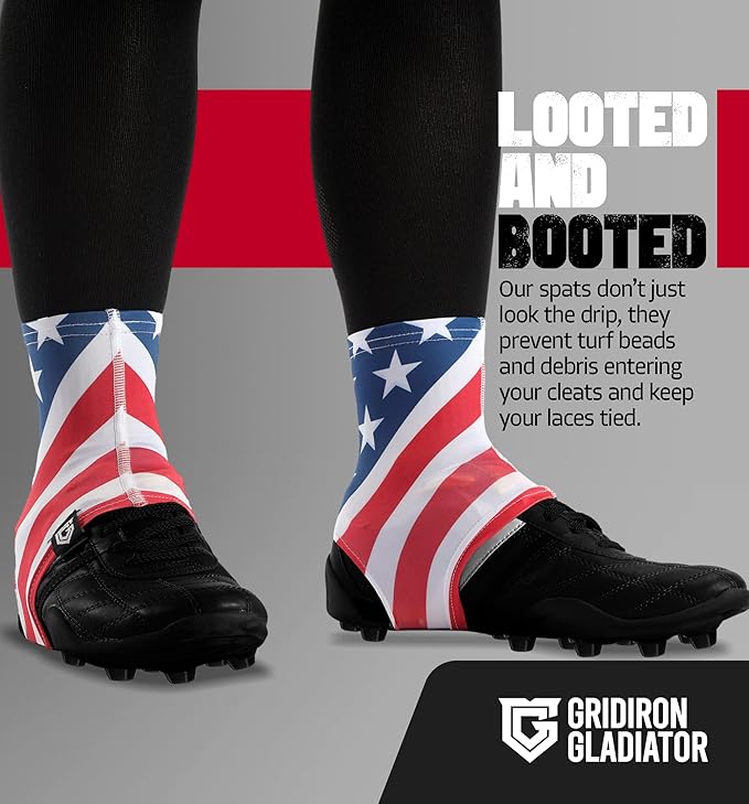 Gridiron Gladiator Cleat Covers - Football Spats - Football Cleat Cover - Cleat Spats for Soccer, Baseball & Softball