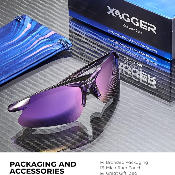 Xagger Kids Youth Polarized Sports Sunglasses for Boys Girls Baseball Softball Glasses TR90 Frame