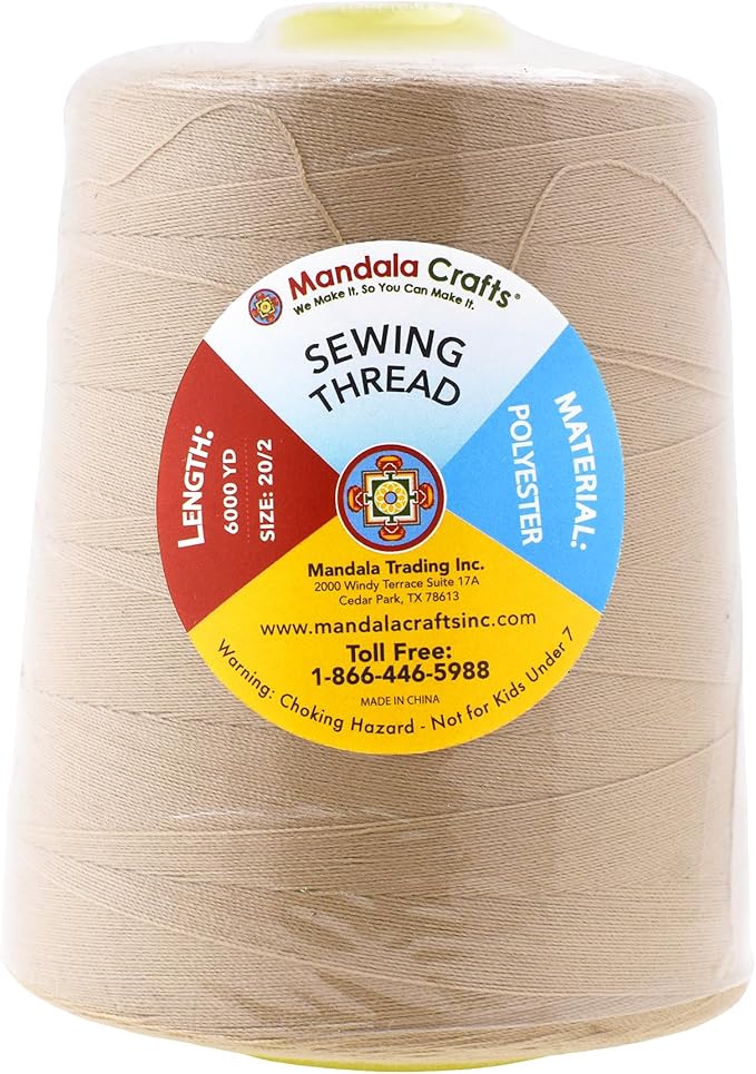 Mandala Crafts 4 Pack of Serger Threads Cones Spools - Image 3