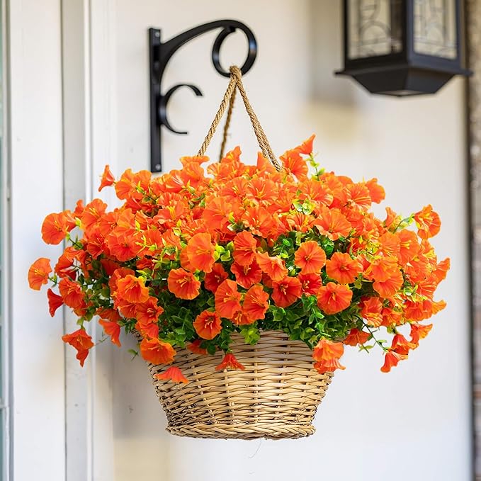 Artificial Flowers for Outdoor Decoration, 16 Bundles Fake Silk Realistic - Image 7