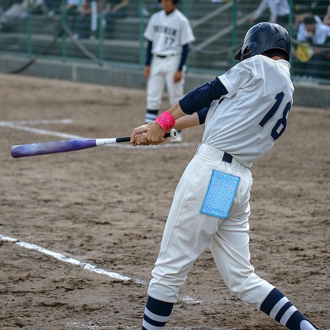 Tegeme 6 Pcs Baseball Drip Towels Donut Baseball Pocket Towels 5 x 15 Inch Ice Cream Drip Microfiber Sport Rags Absorbent Wipes for Players Coaches Blue Pink Set Training Workout Games Gift