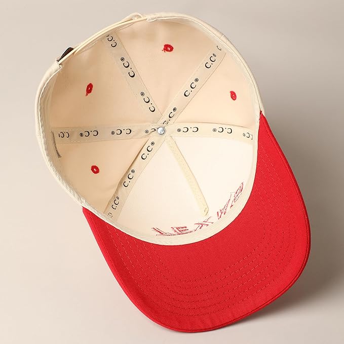 MIRMARU Two-Tone Vintage Canvas Trucker Hats for Men & Women, Adjustable Size Baseball Caps with Trendy Embroidered Design