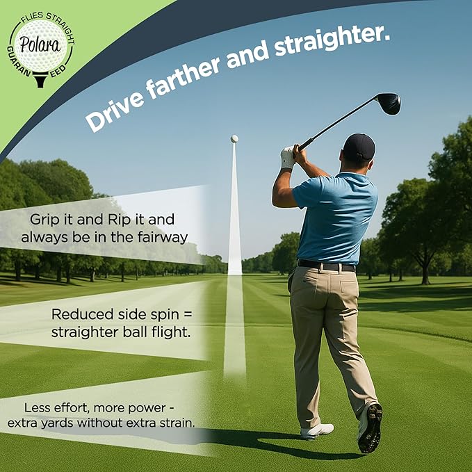 Polara Self-Correcting Golf Balls – High-Performance Golf Balls with Soft Feel, Anti-Slice & Hook Correction, Exceeds USGA Limits, Dimple Design for Maximum Distance, Golf Accessories for Men & Women