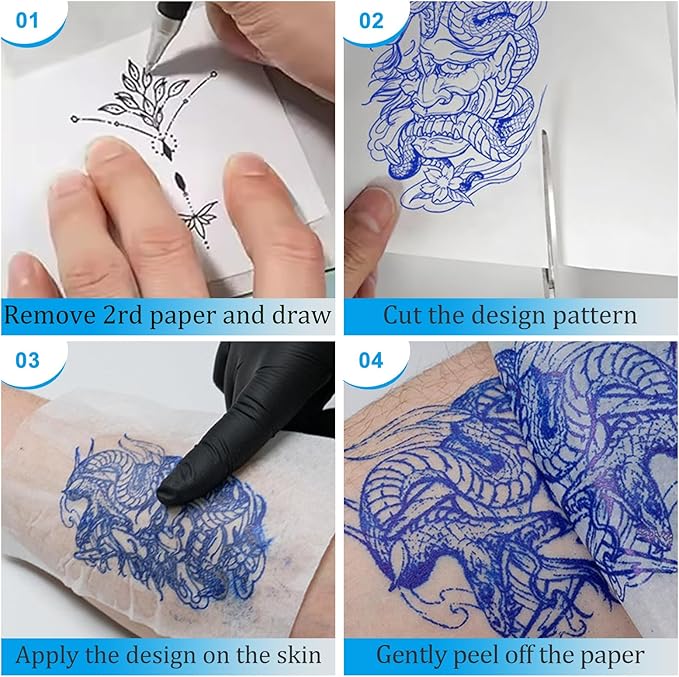 Tattoo Transfer Paper 100 Sheets, Thermal Stencil Paper - Image 3